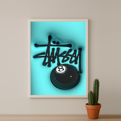 Cadre photo Stüssy - 3D Blue
