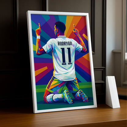 Cadre Photo Rodrygo Real Madrid – Affiche HD Encadrée Papier Premium