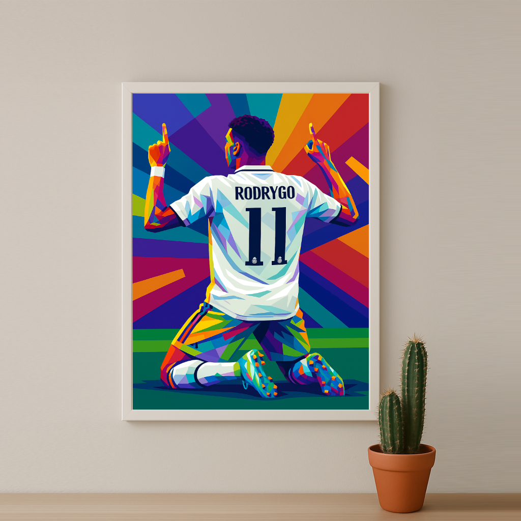 Cadre Photo Rodrygo Real Madrid – Affiche HD Encadrée Papier Premium