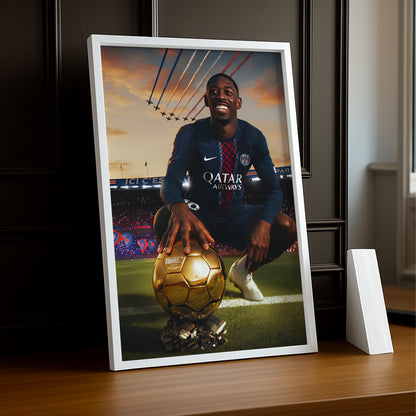 Poster Ousmane Dembélé Ballon d'Or 2025 Stade des Princes