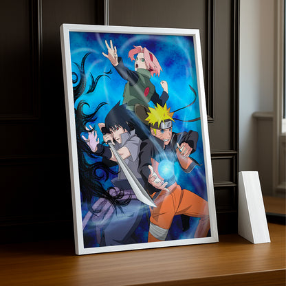 Cadre Photo Naruto - Group Fight Pose