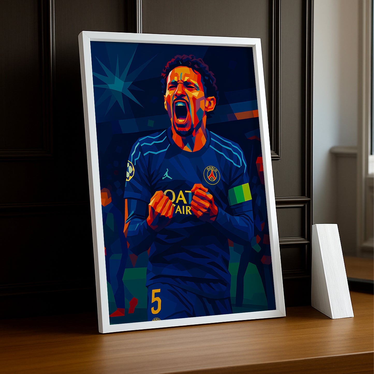 Cadre photo Paris Saint-Germain Marquinhos illustration