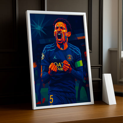 Cadre photo Paris Saint-Germain Marquinhos illustration