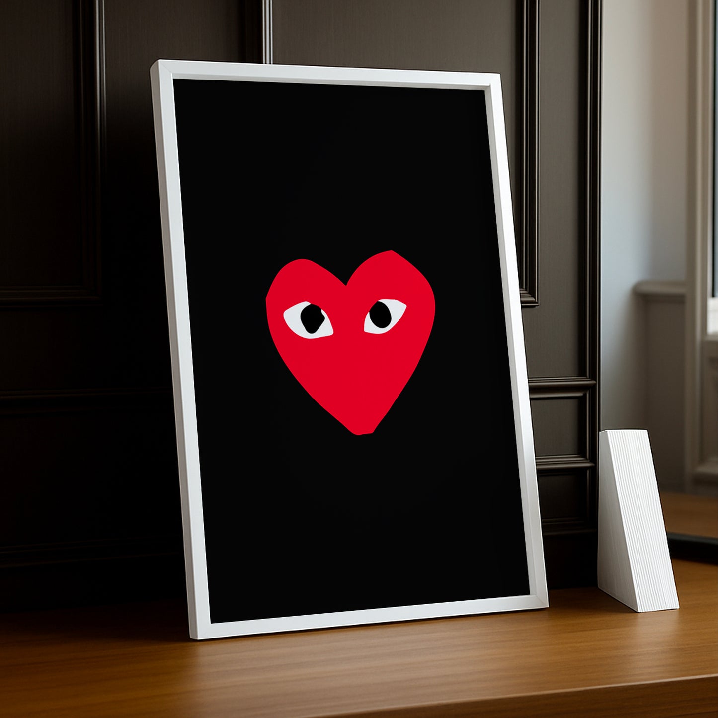 Cadre photo Comme Des Garçons coeur rouge