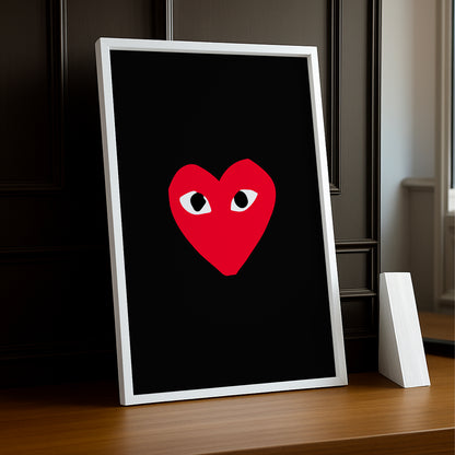 Cadre photo Comme Des Garçons coeur rouge