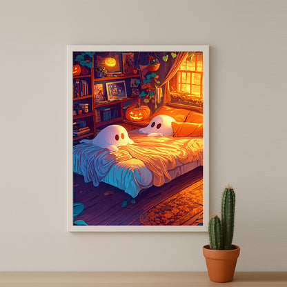 Poster Halloween - Fantômes mignon