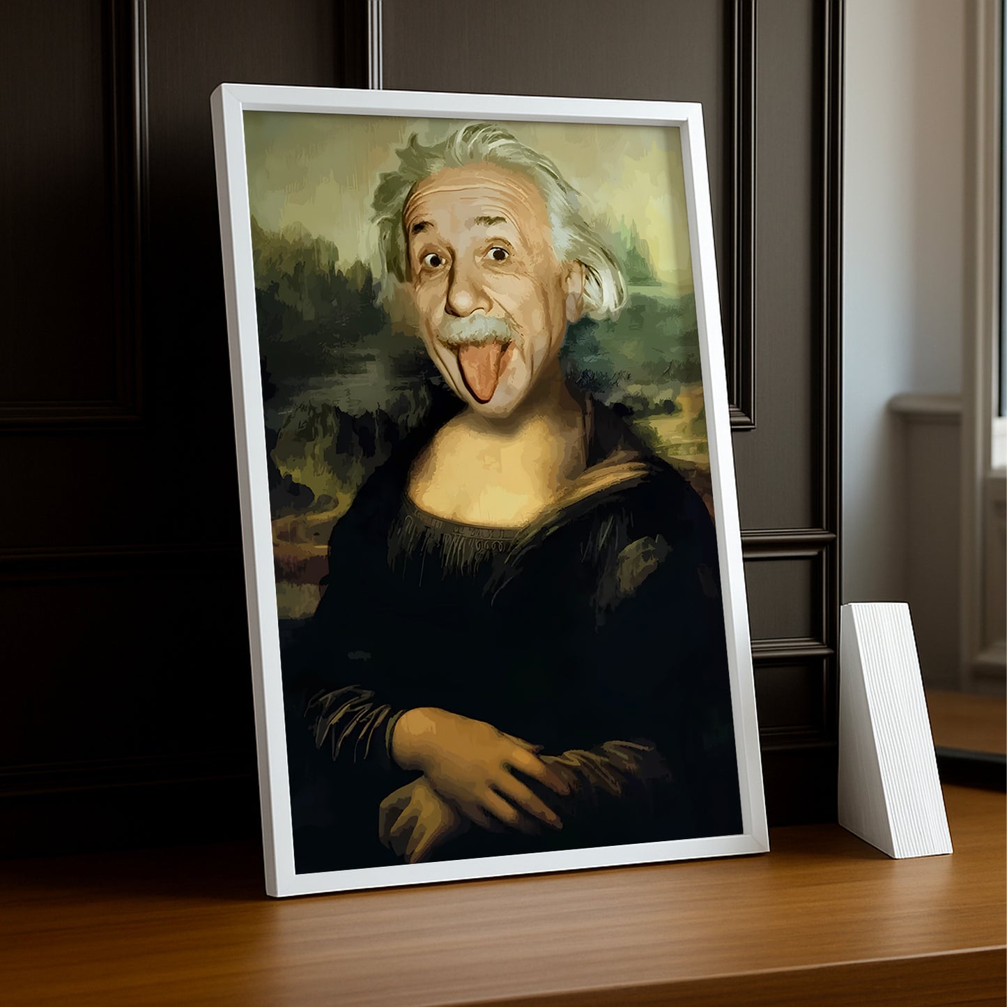 Cadre photo Mona Lisa La Joconde Albert Einstein