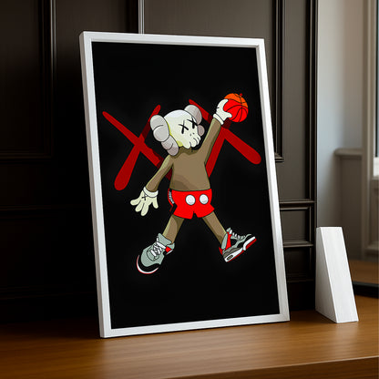 Cadre photo Kaws Basketball