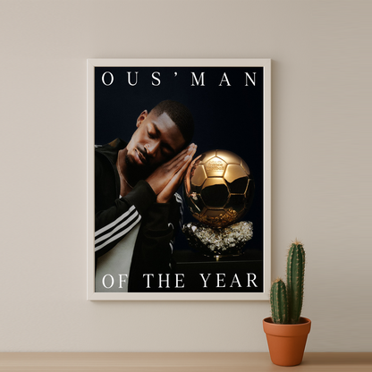 Cadre photo Ousmane Dembélé Ballon d'Or x Adidas