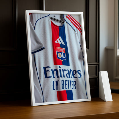 Poster Maillot Football - Olympique Lyonnais Retro