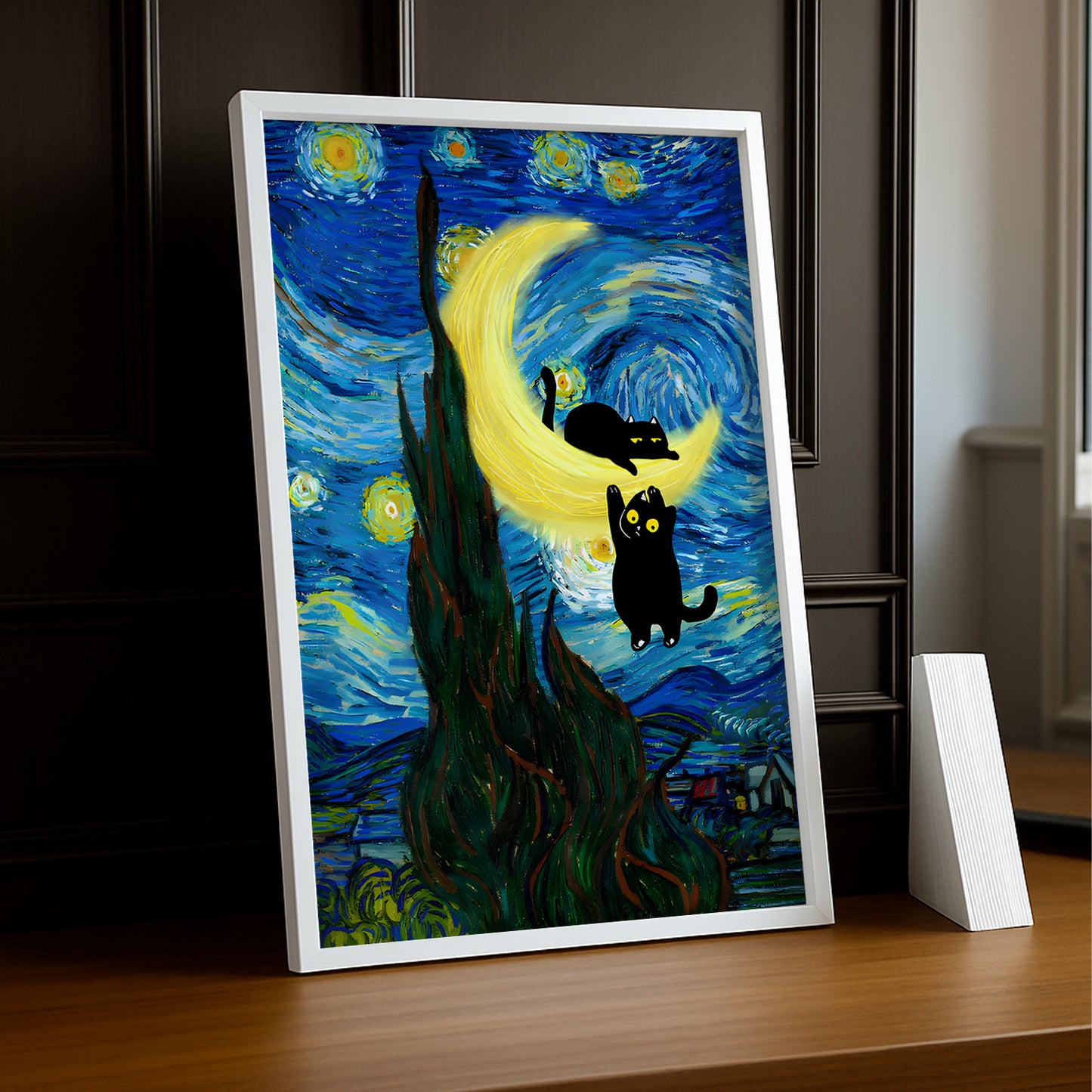 Cadre photo Chat Night