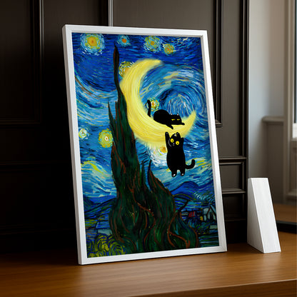 Cadre photo Chat Night