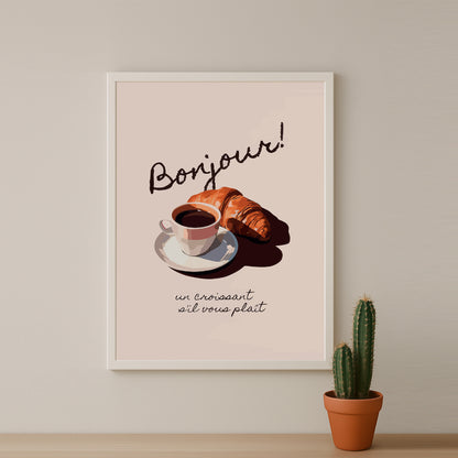 Cadre photo Coffee Lover - Croissant