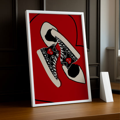 Cadre photo Comme Des Garçons converse coeur