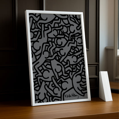 Cadre Photo Keith Haring - Grey Aesthetic