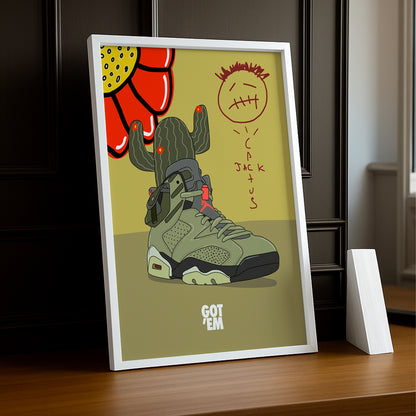 Cadre photo Air Jordan 4 Cactus Jack Got'Em