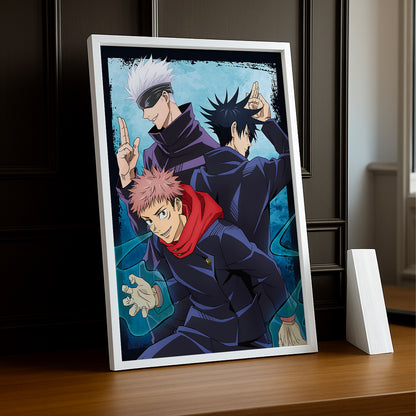 Cadre Photo Jujutsu Kaisen - Group Itadori, Fushiguro, Gojo