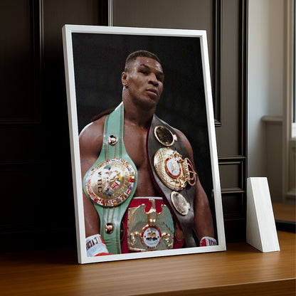Cadre Photo Boxe - Mike Tyson Ceinture
