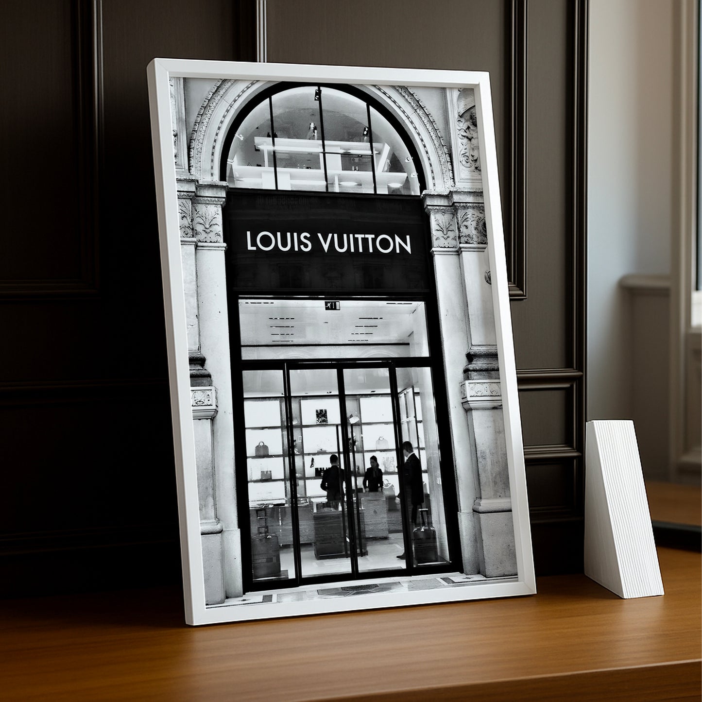 Cadre photo Louis Vuitton - Devanture Noir et Blanc