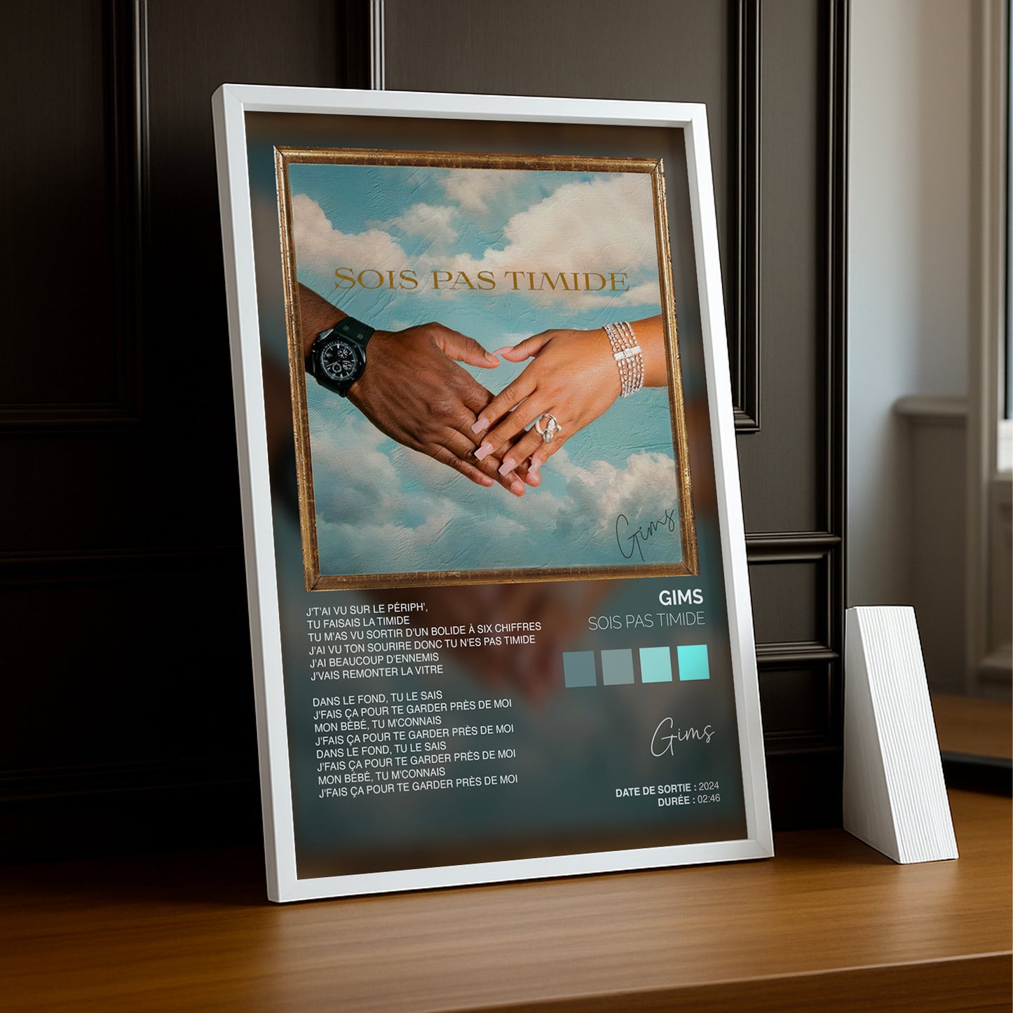 Cadre photo Titre Musicaux - Sois Pas Timide de Gims