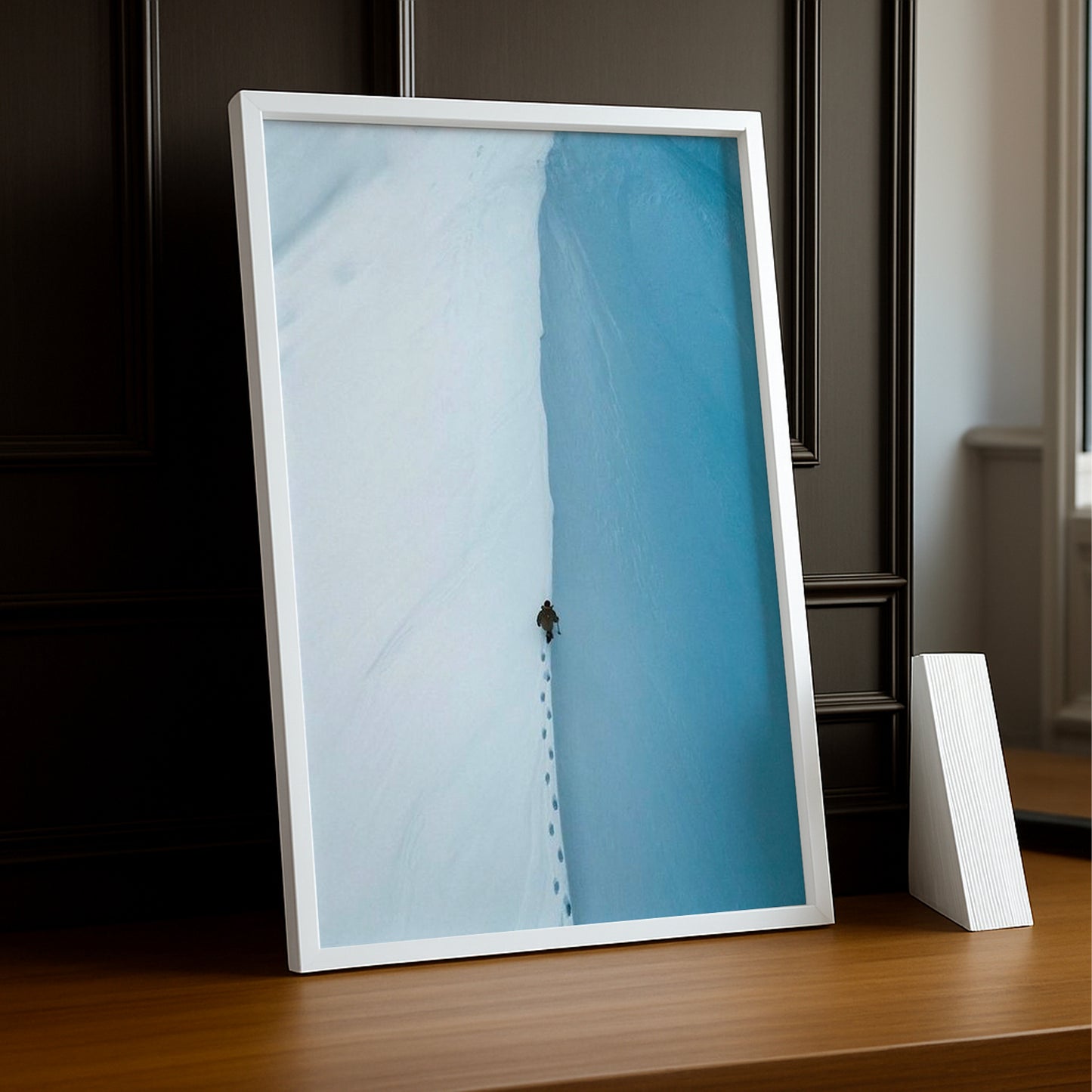 Cadre Photo Naturel - Empreinte dans la neige