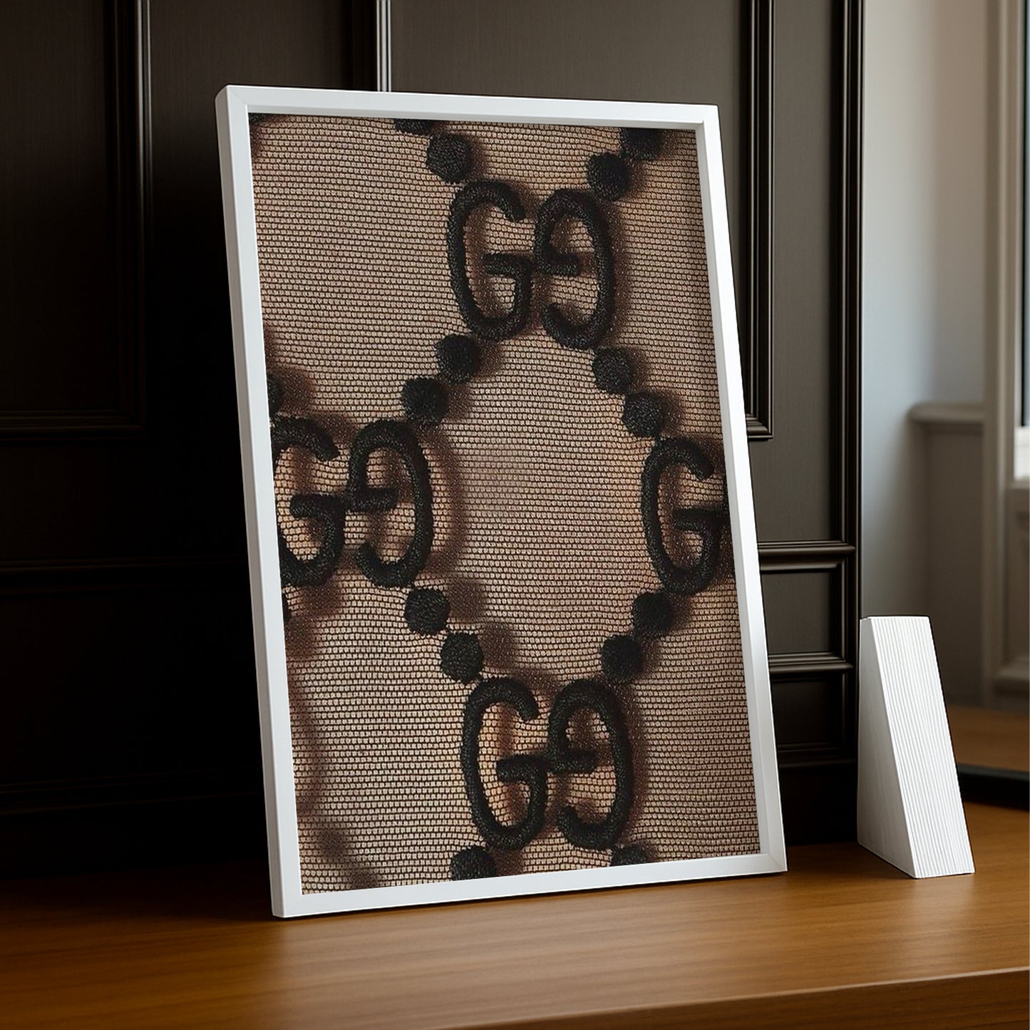 Cadre Photo Gucci - Monogramme noir & beige