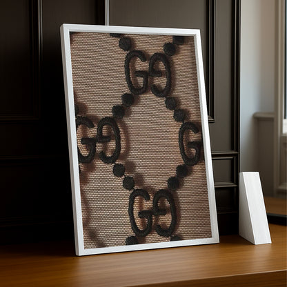 Cadre Photo Gucci - Monogramme noir & beige