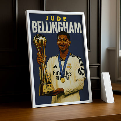 Cadre Photo Jude Bellingham Real Madrid – Affiche HD Encadrée Papier Premium