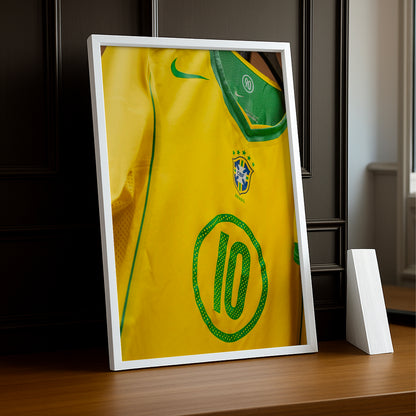 Poster Maillot Football - Brazil Retro