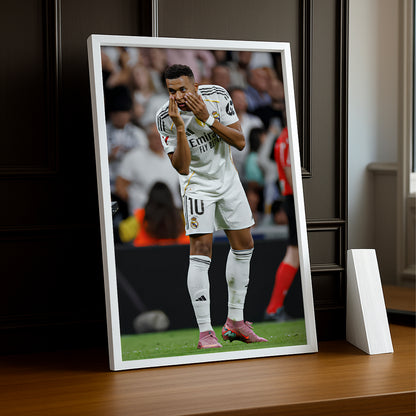 Poster encadrée Real Madrid - Kylian Mbappé Célébration