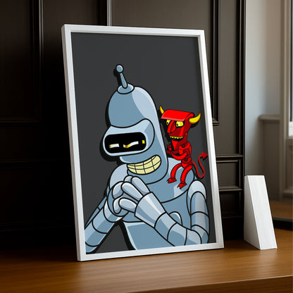 Cadre Photo Futurama - Bender Diable