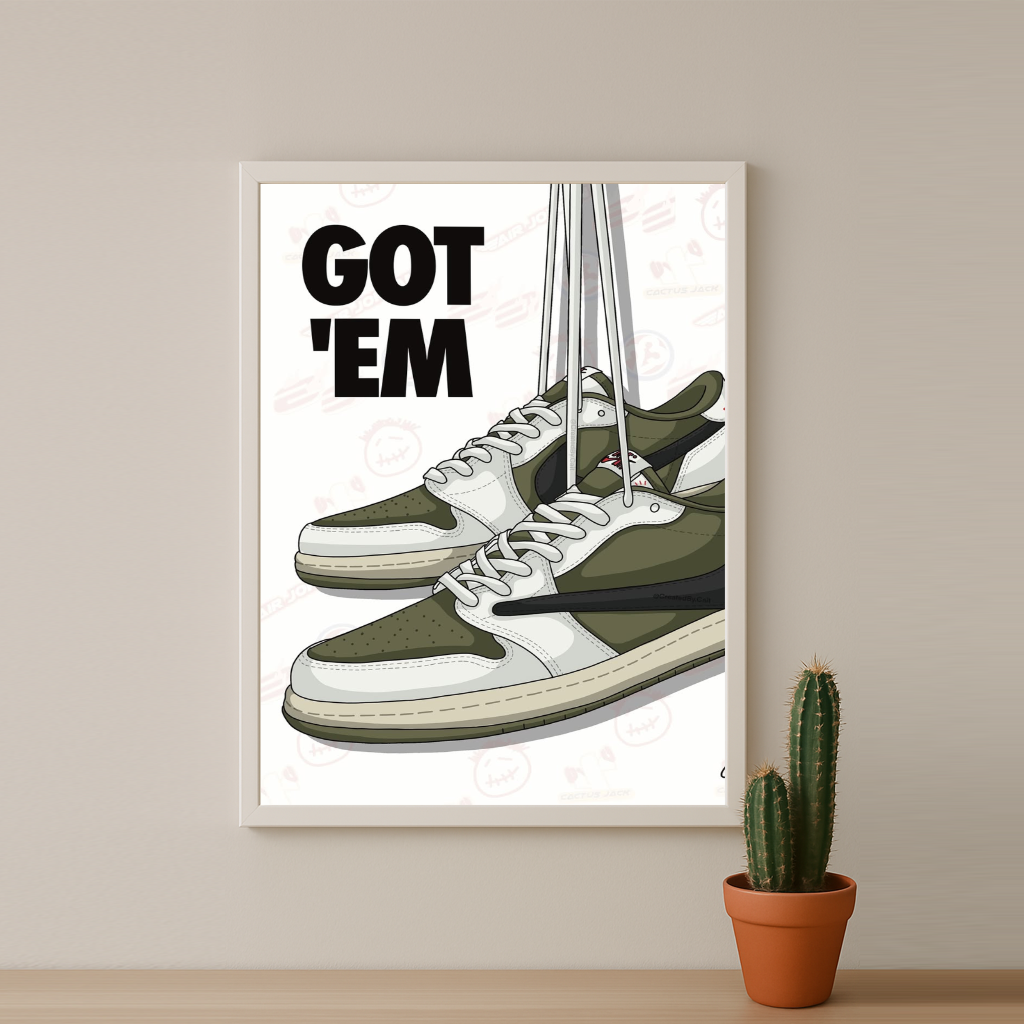 Poster Nike Travis Scott Olive Got'Em
