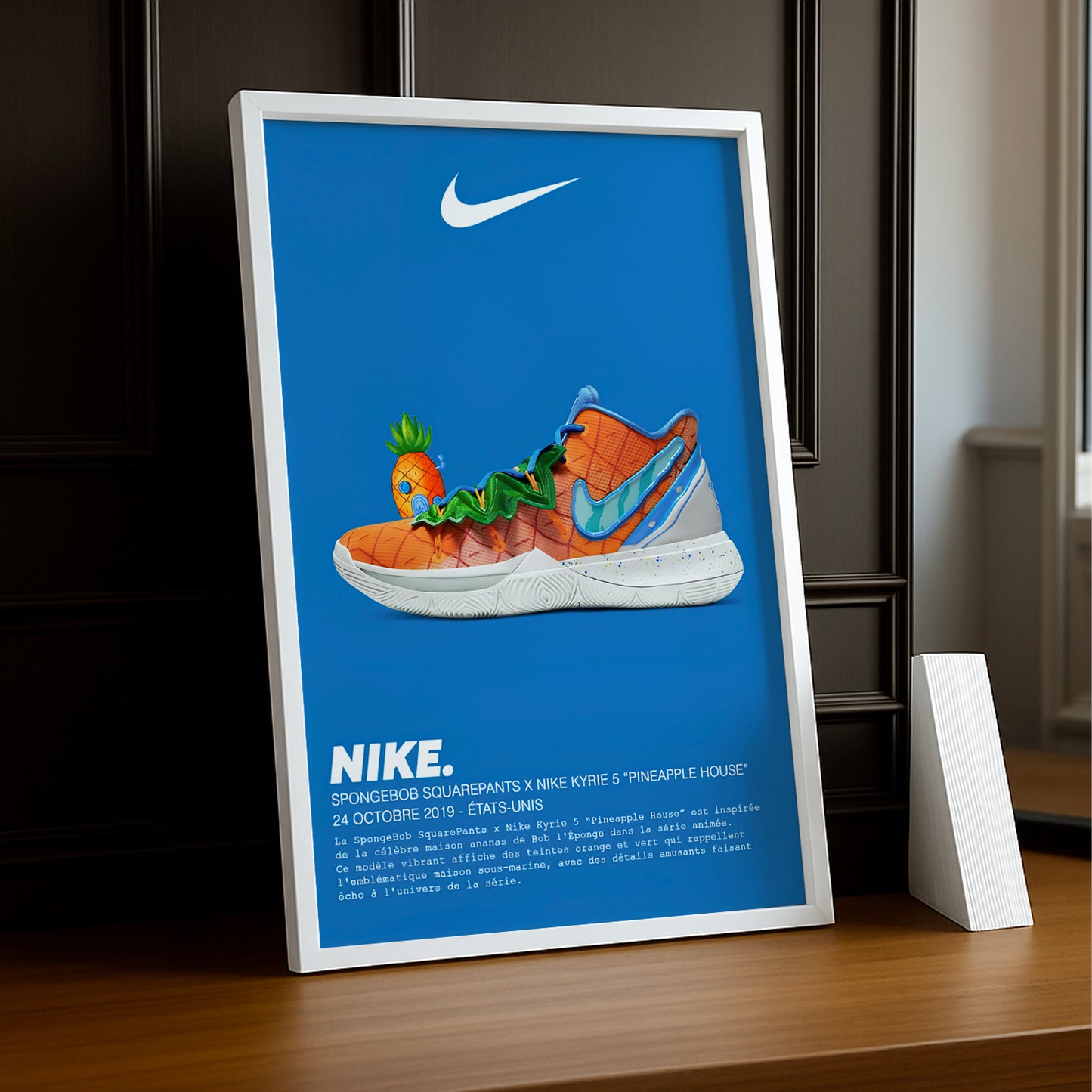 Spongebob x Nike Kyrie 5 Pineapple House Bilderrahmen 