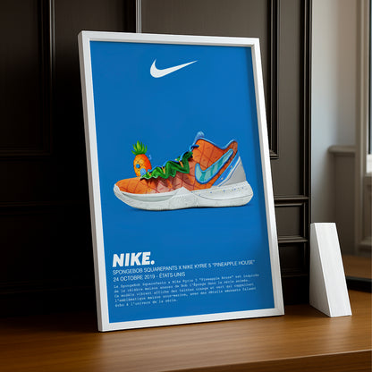 Spongebob x Nike Kyrie 5 Pineapple House Bilderrahmen 