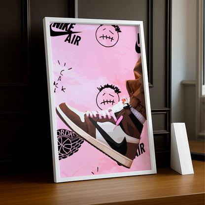 Cadre photo Air Jordan 1 x Travis Scott