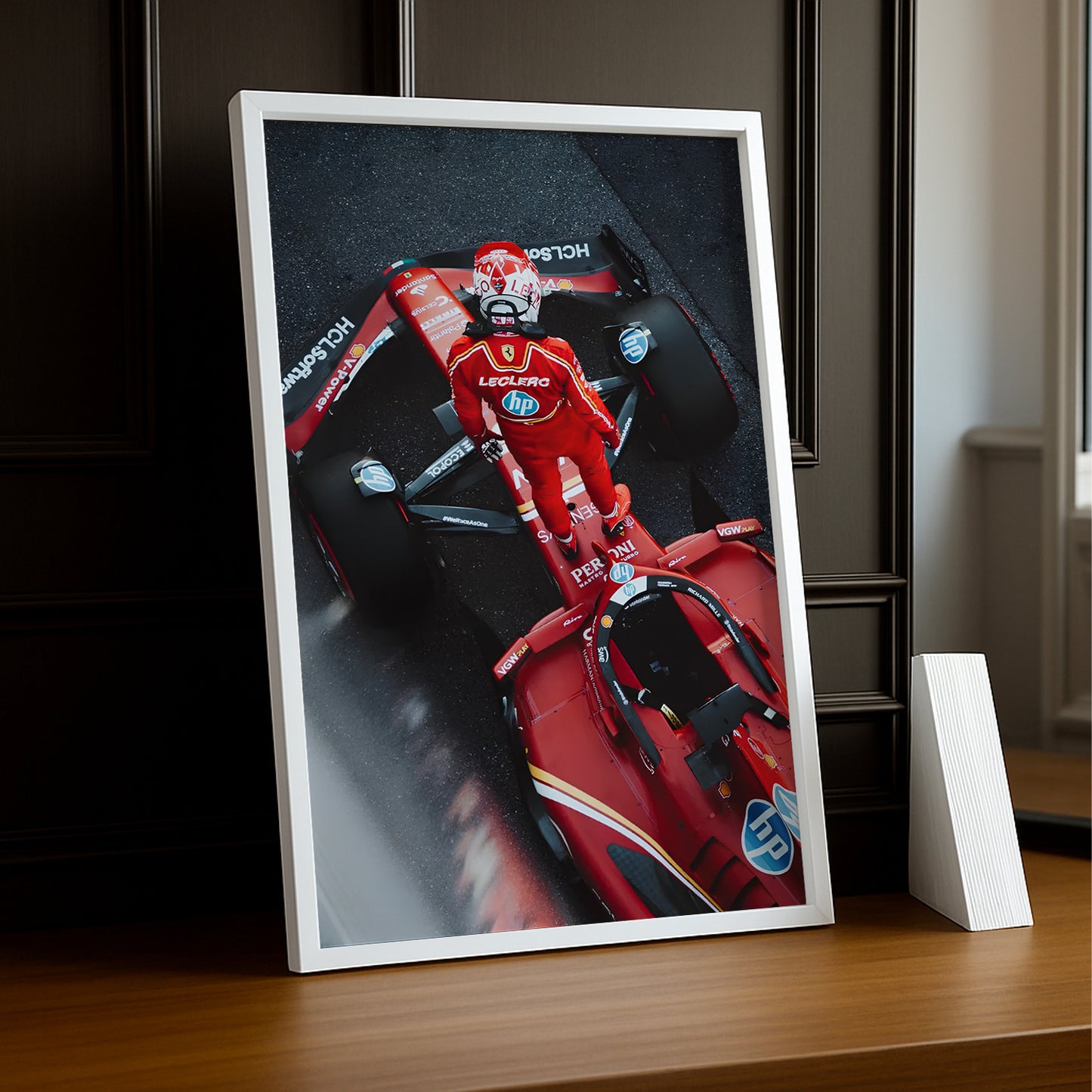 Poster encadrée Formule 1 - Leclerc