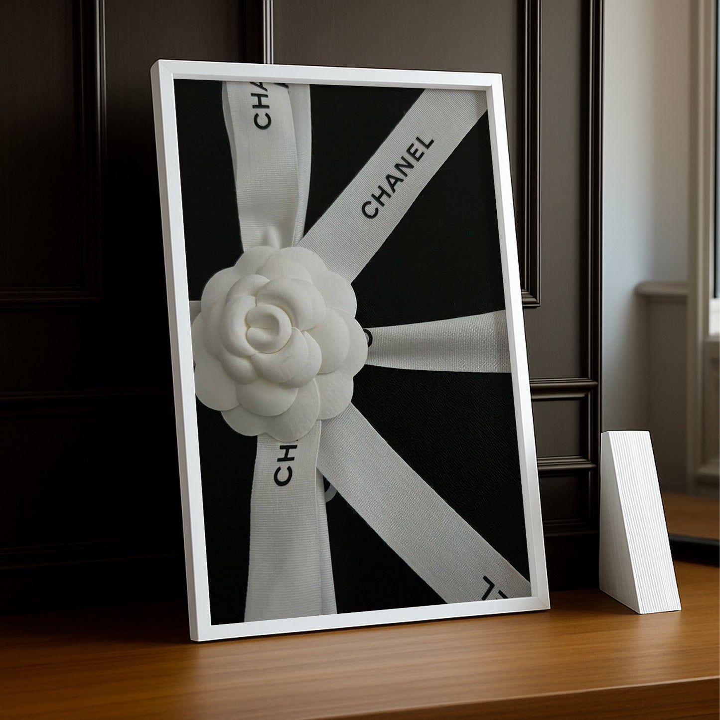 Cadre photo Chanel - Ruban blanc