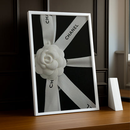 Cadre photo Chanel - Ruban blanc