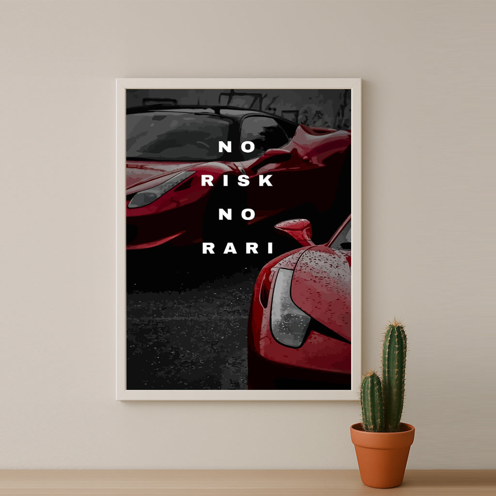 Cadre photo Motivation - No Risk, No Rari