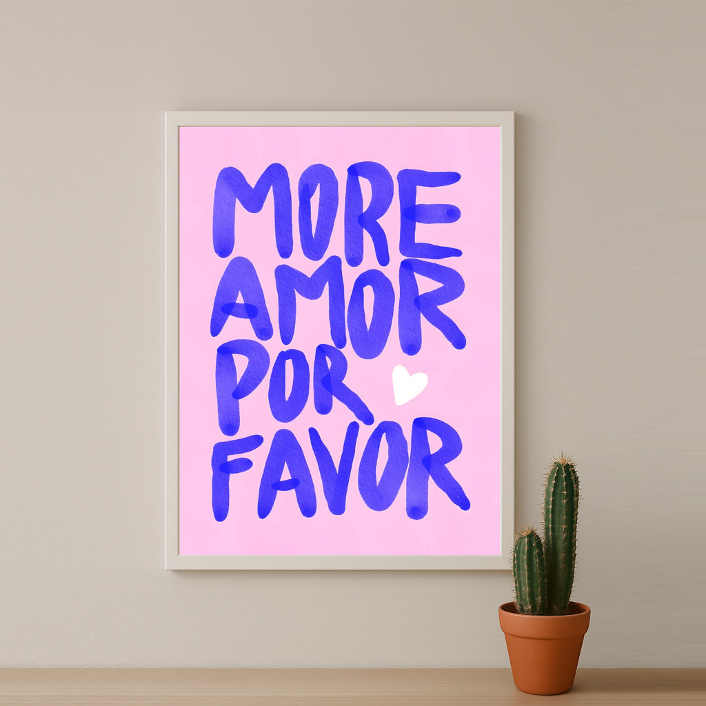 Cadre photo Citation - More Amor Por Favor Purple