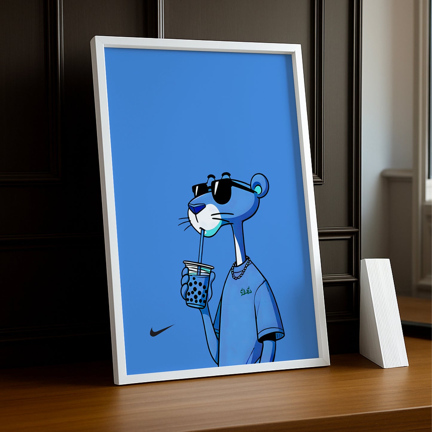 Cadre photo Panthère bleu x Nike