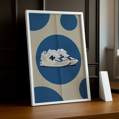 Cadre Photo New Balance - Beige & Bleu