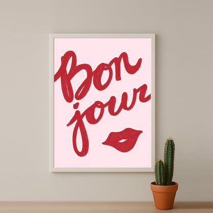 Cadre photo Citation - Bonjour