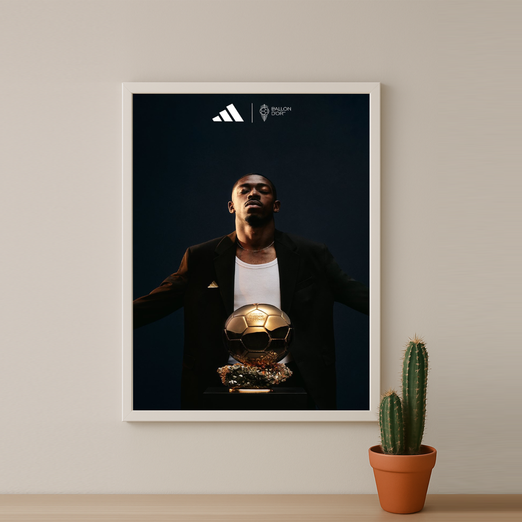 Cadre photo Ballon d'Or Ousmane Dembélé