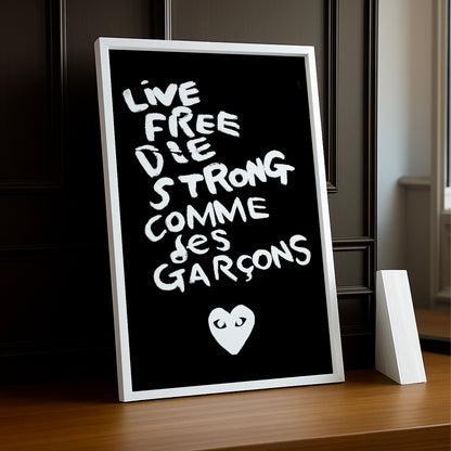 Poster Comme Des Garçons - Live Free