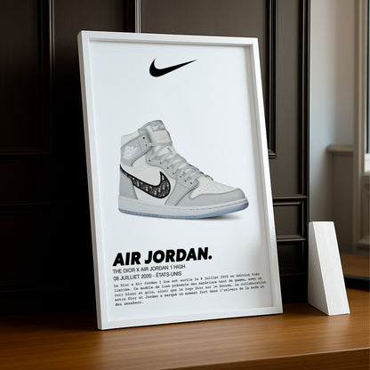 Air Jordan 1 High x The Dior Fotorahmen 