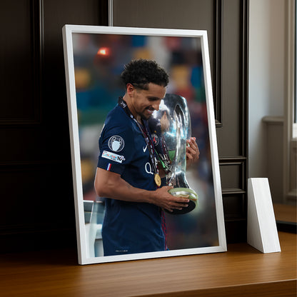 Poster encadrée Paris Saint-Germain - Marquinhos LDC