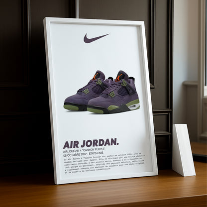 Cadre photo Nike Air Jordan 4 Retro Canyon Purple