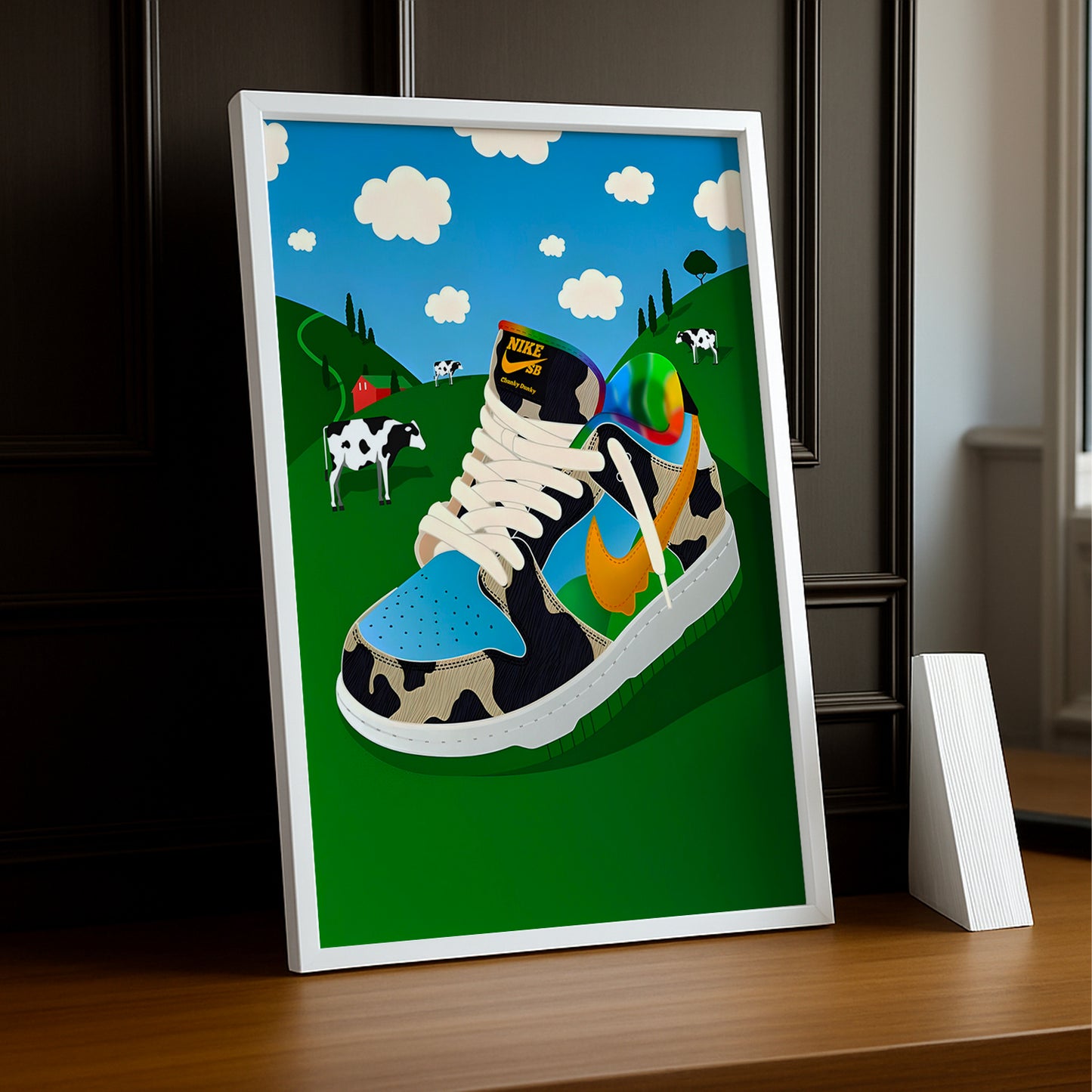 Cadre photo Nike SB Dunk Ben & Jerry's illustration