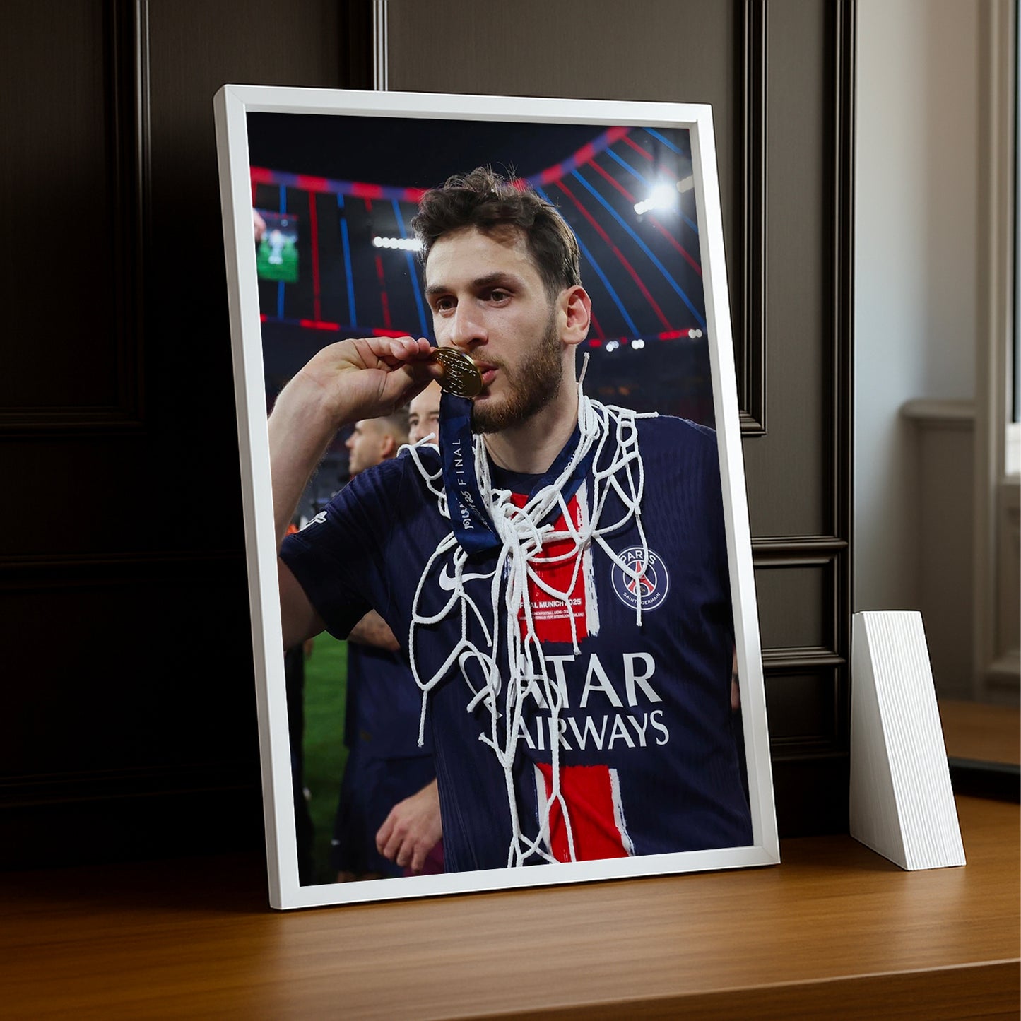 Cadre photo Paris Saint-Germain LDC Kvara